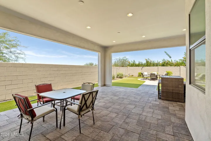 Beautifully landscaped backyard
