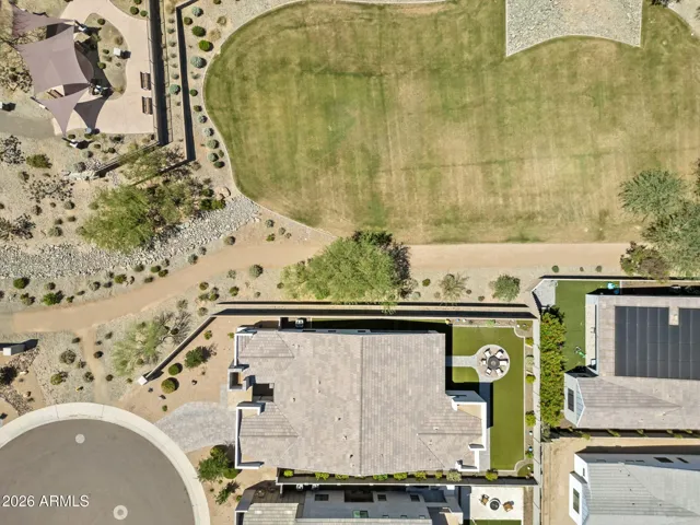 Cul-de-sac with view of walking paths and greenspace