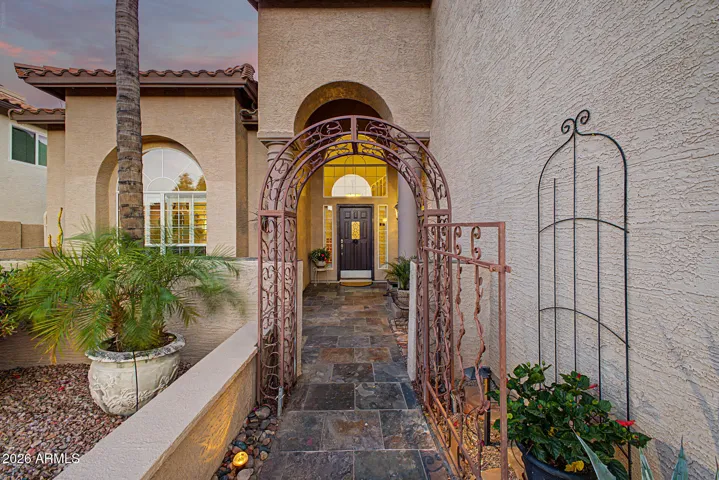 Beautiful slate lined entrance