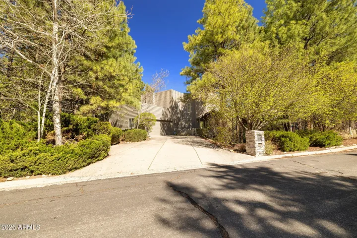 View of driveway from street