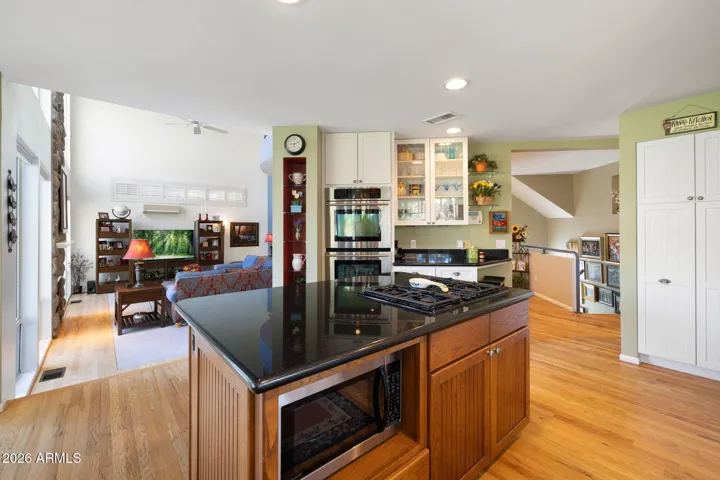 Kitchen island with gas cooktop