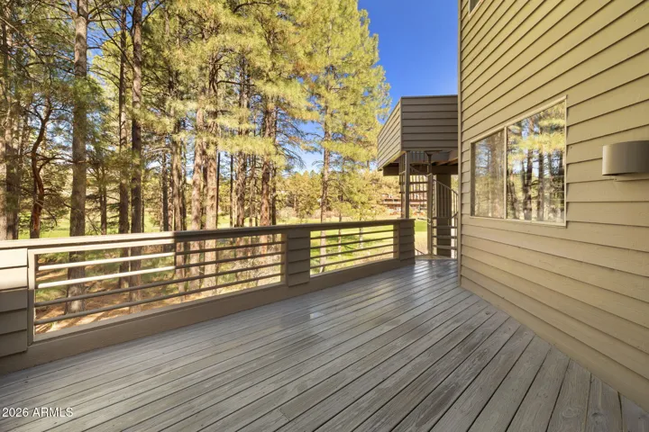 Main level side of deck