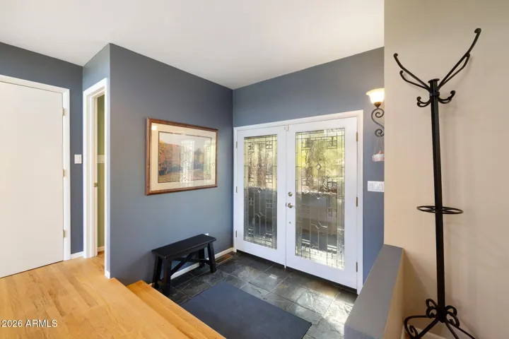 Front entry way view from inside the house