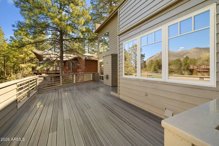 Deck off living room on main floor