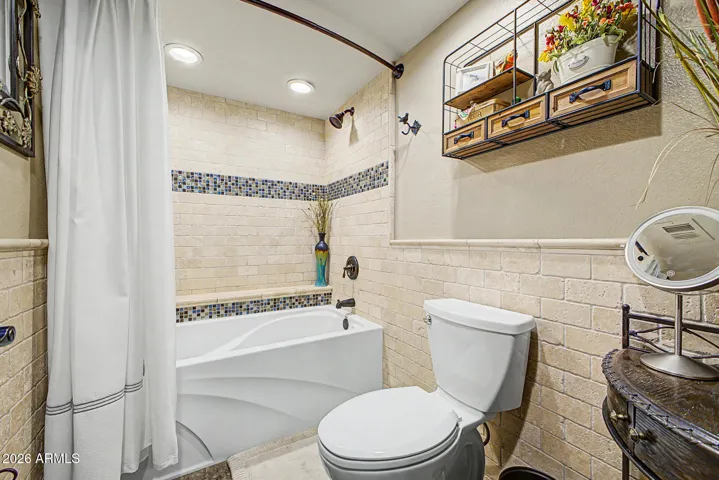 Primary bath with tub and shower