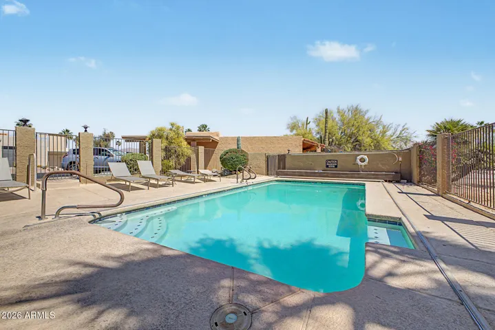 Private neighborhood pool across the street