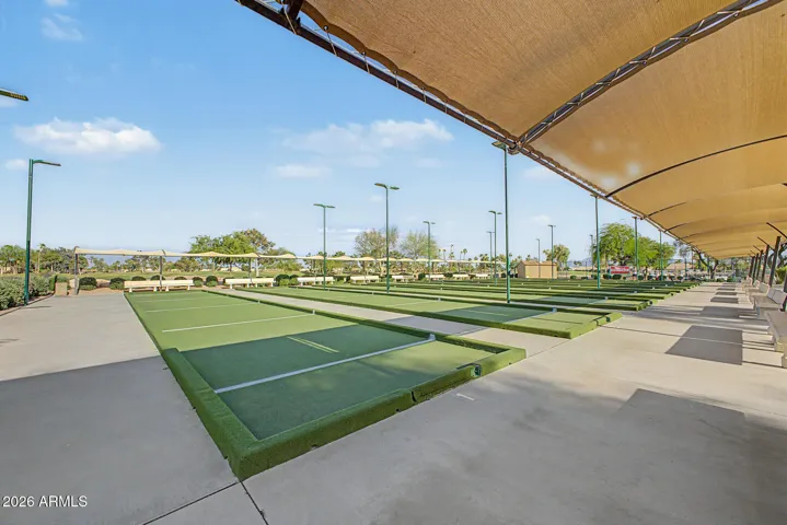 Lighted Bocce Ball Courts