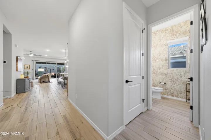Note powder room to right