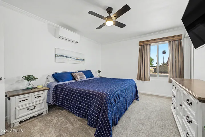 Master Bedroom with mini-split for ultimate comfort