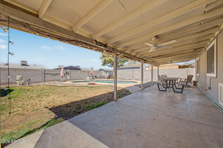 Extended covered patio
