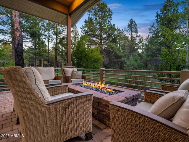 Firepit overlooking the 12th and 13th Holes