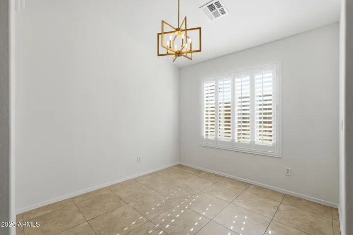 New chandelier and fresh paint