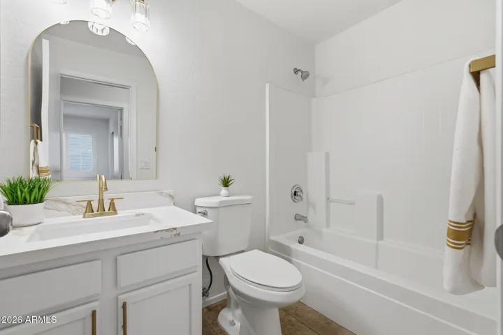 Just updated with quartz counters, gold hardware and accents