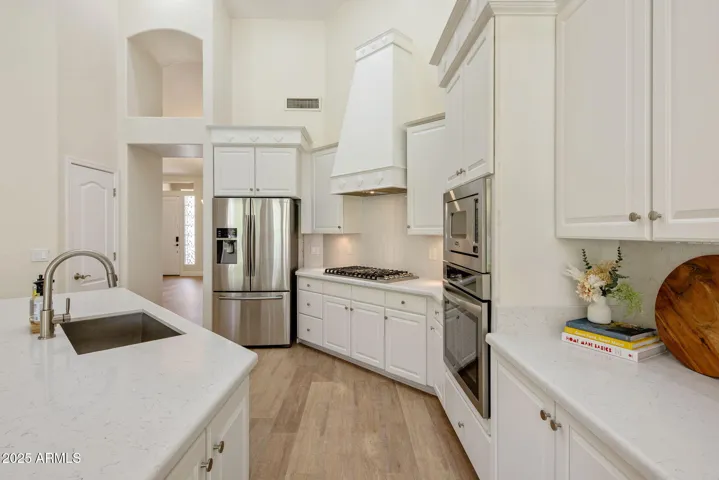 Tons of counter space and elegant cabinetry