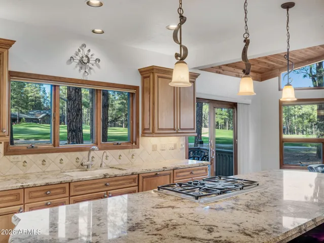 Gas Cooktop with 12th Hole Views