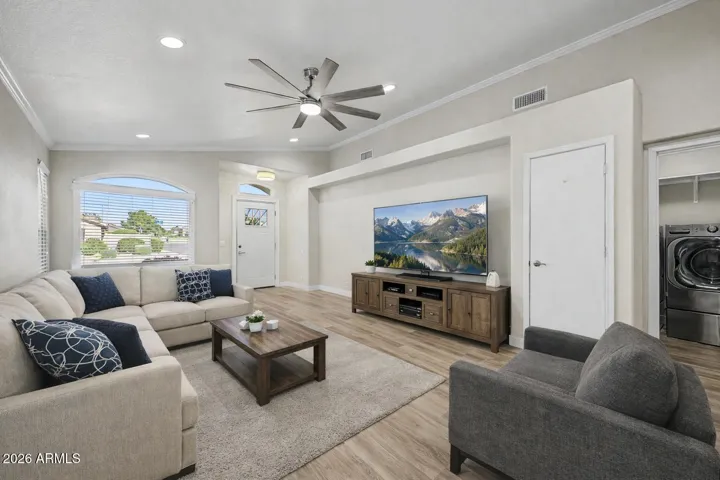 Virtually staged Living Room