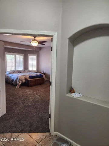 Looking into primary bedroom