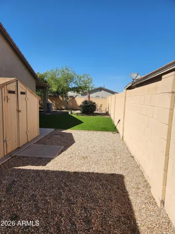 Gravel side yard