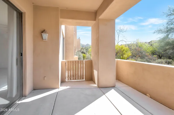 Large Covered Patio with Direct Exit to Path