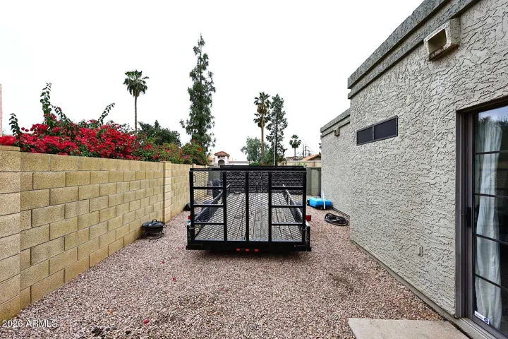Side gated area can accommodate a large RV