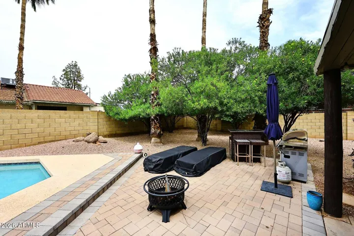 Lovely pavers on the extended patio