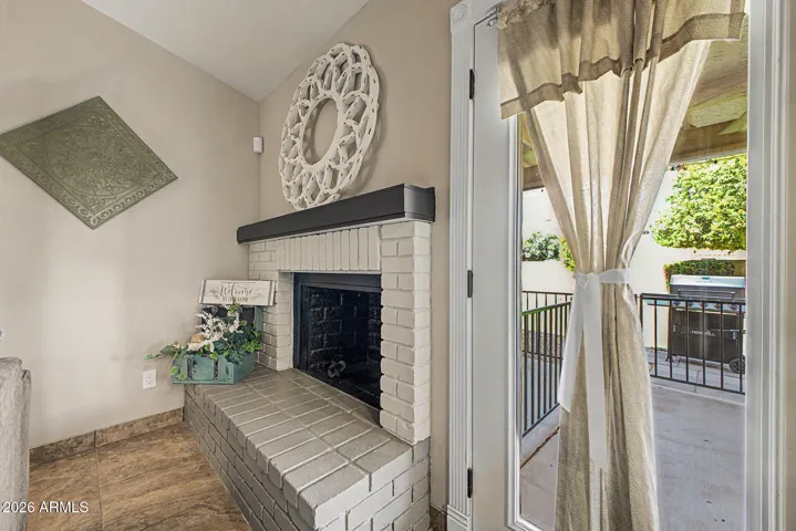 Fireplace in family room