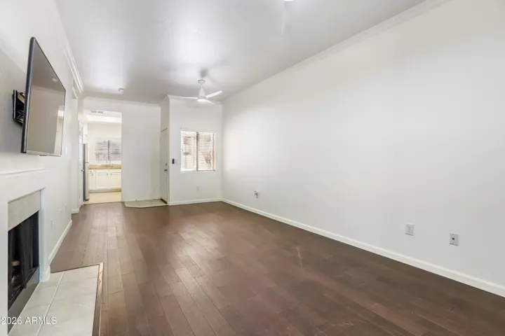 WOOD FLOORING & TALL CEILING