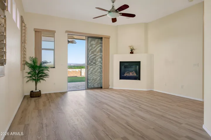 Living room with gas fireplace