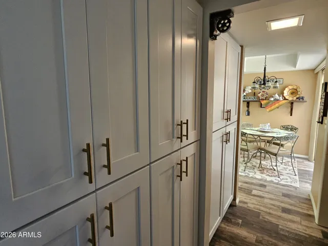 Hallway with new cabinets