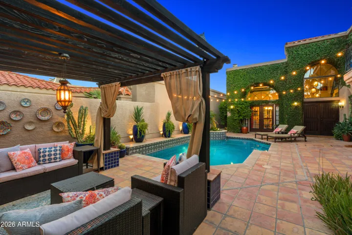 Pergola and Front Courtyard