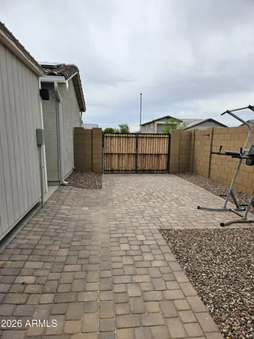 RV gate with pavers