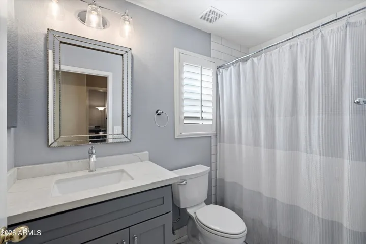 Full bath on first floor, redone in 2023.