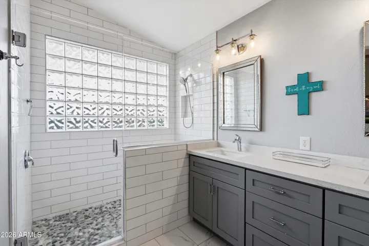 Large walk in shower