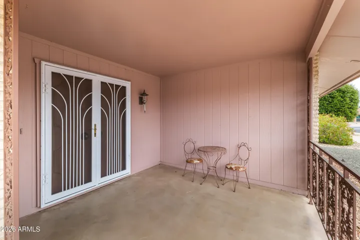 Covered front patio