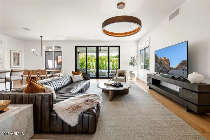 Family room open to kitchen