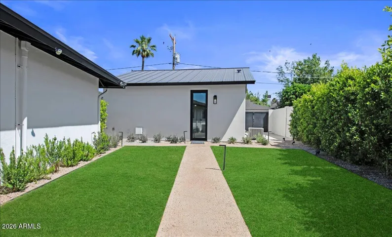 pathway to detached guest house