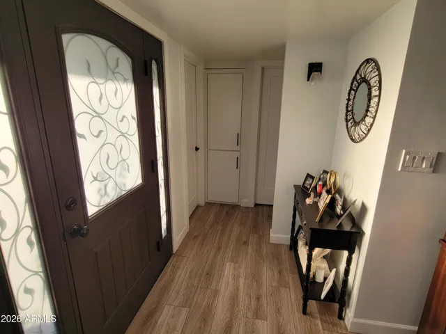 Downstairs hall to bedroom & bathroom