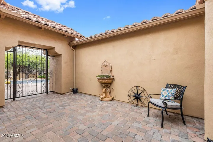 Enjoy your privacy in the front courtyard or in the back yard oasis.