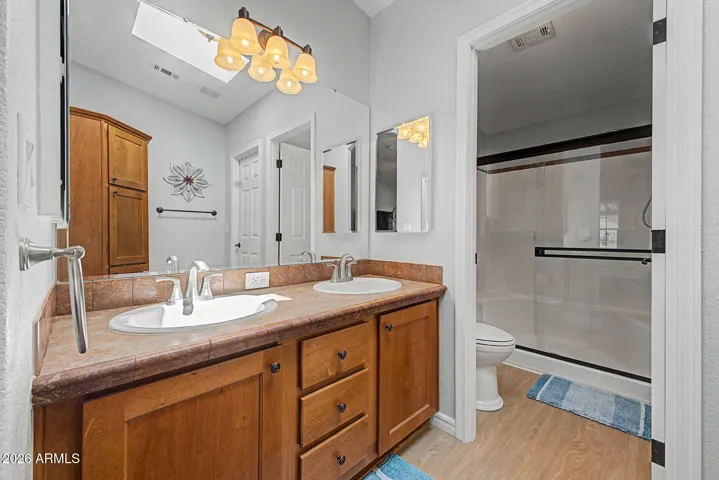 Primary bath with double sinks
