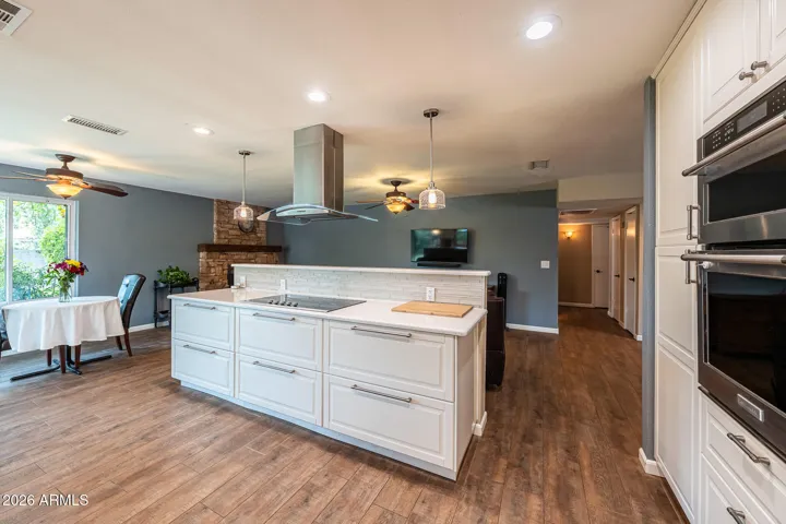 Kitchen open to family room