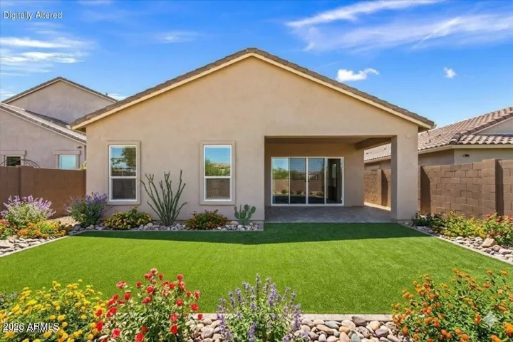 This is an AI rendering. A typical landscape contractor could take 2-3 days for installation and depending on materials used a range of $7,500-12,500. The seller is not offering any landscaping credits and this is strictly informational.
