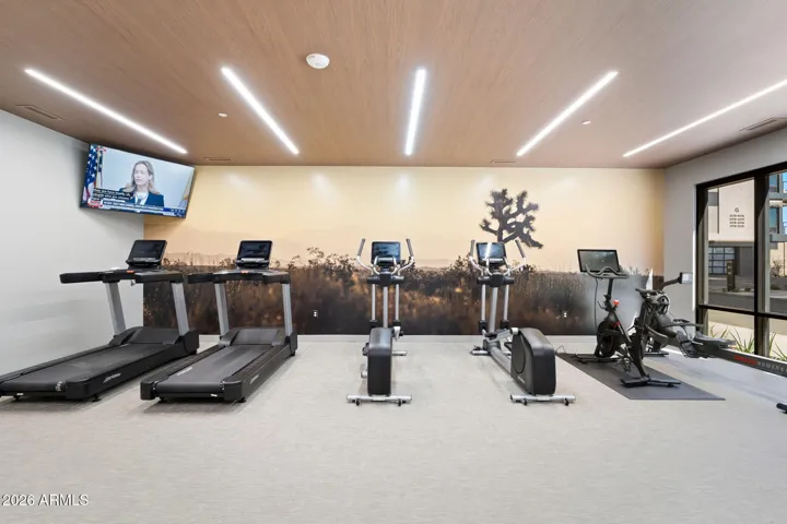 Private resident gym offering convenient, on-site wellness amenities