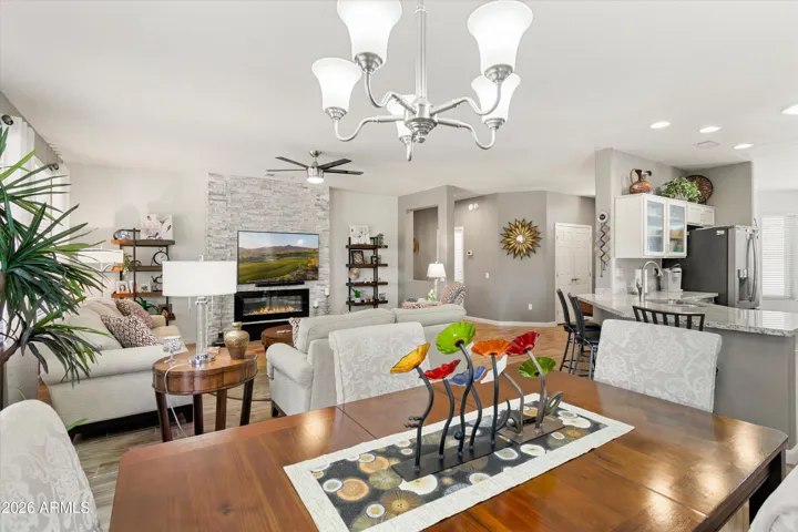 Updated lighting and ceiling fans