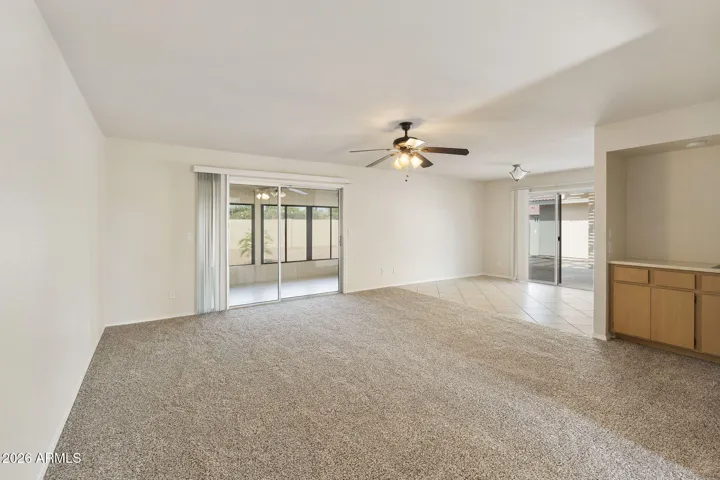 Family room/dining room and bar