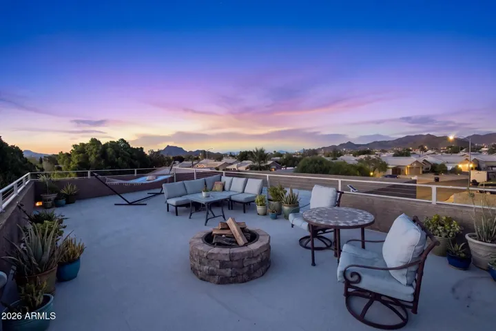 View Deck with City and Mountain Views