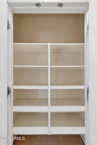 Large pantry with double doors