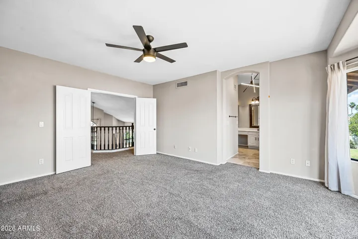 French doors to master bedroom.