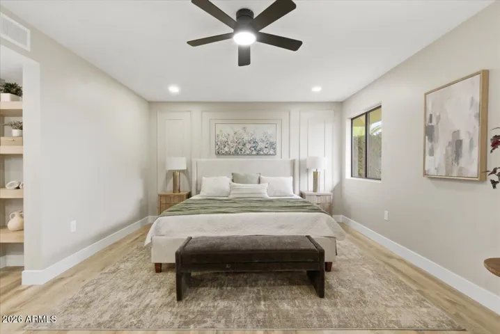 Primary Bedroom Suite! Custom Accents! New Smooth Wall Texture! Private Patio Exit!