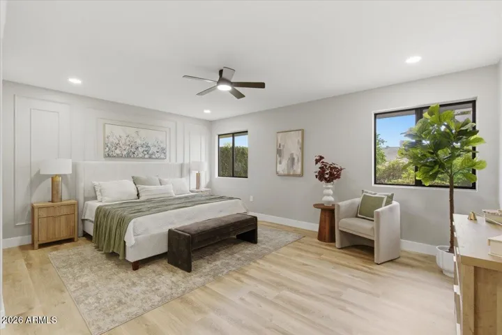 Primary Bedroom Suite! Custom Accents! New Smooth Wall Texture! Private Patio Exit!