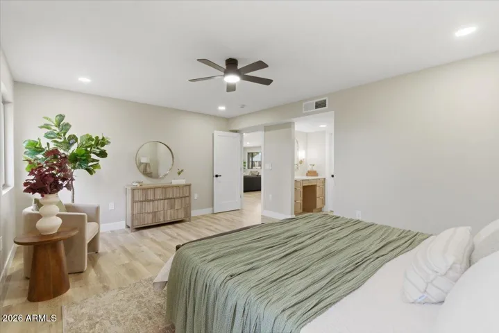 Primary Bedroom Suite! Custom Accents! New Smooth Wall Texture! Private Patio Exit!